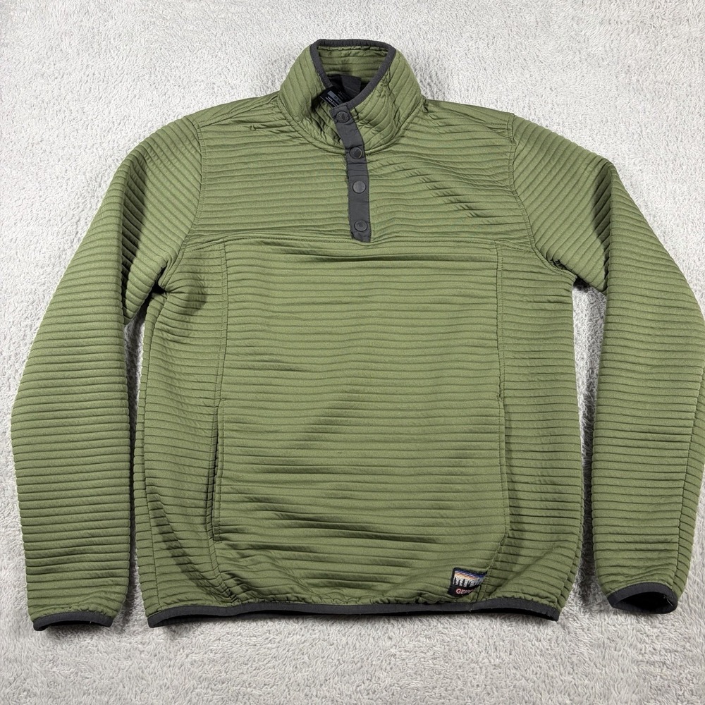 Gerry Ottoman Quarter Snap Pull Over Sweater Mens Medium Green Outdoors
